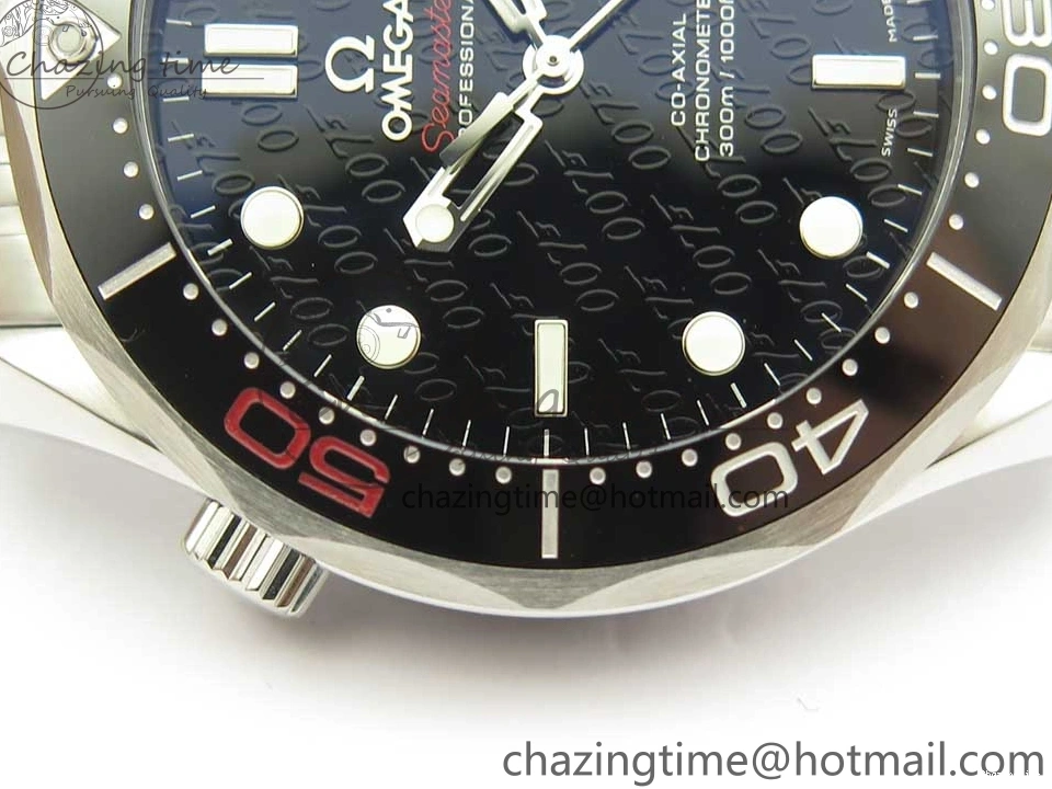 0424 Seamaster 300M Chronometer SS “007” Limited Edition OMF 1:1 Best Edition on SS Bracelet A2824 (Black Balance Wheel) V Seasonal 7952